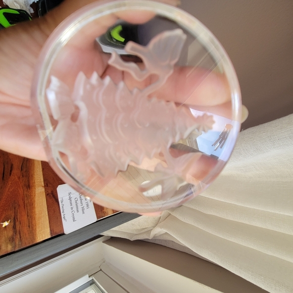 Vintage Danbury Mint Lead Crystal Christmas Paperweight Set of 3 Christmas Decor - Picture 3 of 9